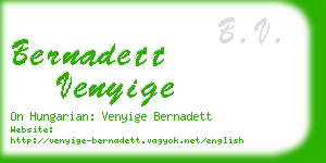 bernadett venyige business card